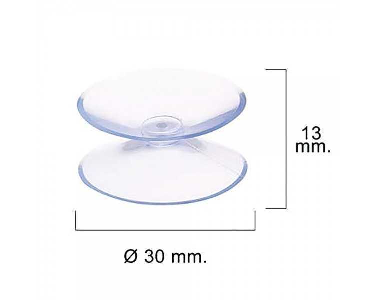 Ventosa Doble Transparente (Bister 4 Piezas)