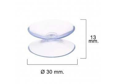 Ventosa Doble Transparente (Bister 4 Piezas)