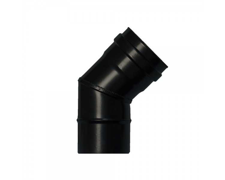 Codo Estufa Pellet Vitrificado Ø80 mm  45°