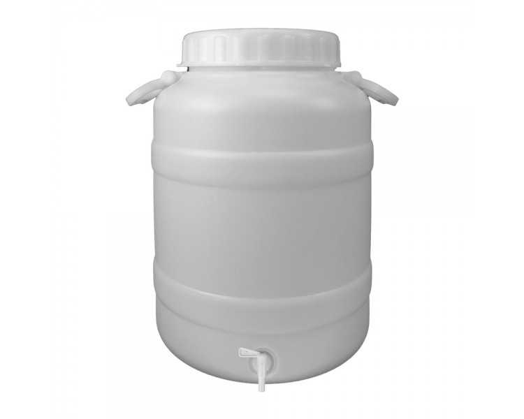 Bidon Garrafa Plastico Alimentario Con Grifo y Boca Ancha 30 Lt.
