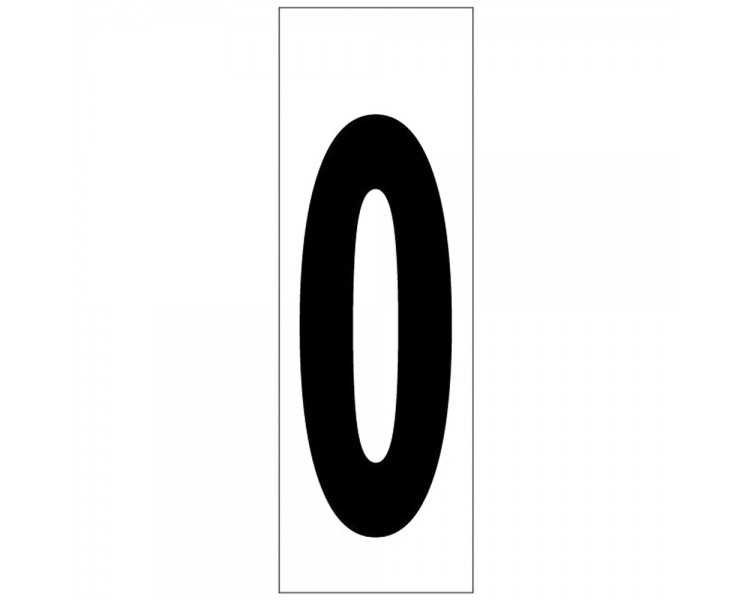 Numero Adhesivo 46x140 mm.   Nº 0