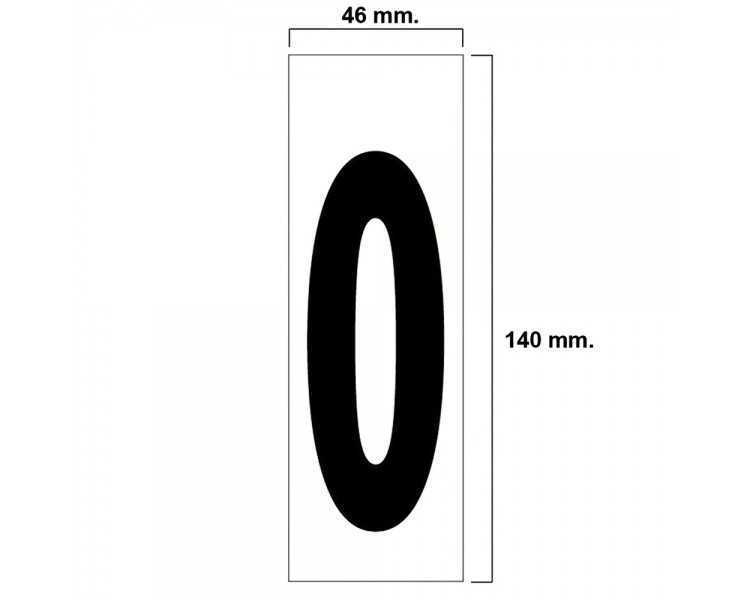 Numero Adhesivo 46x140 mm. Nº 0