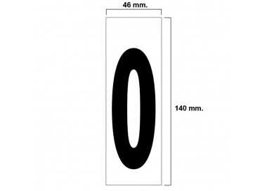Numero Adhesivo 46x140 mm.   Nº 0