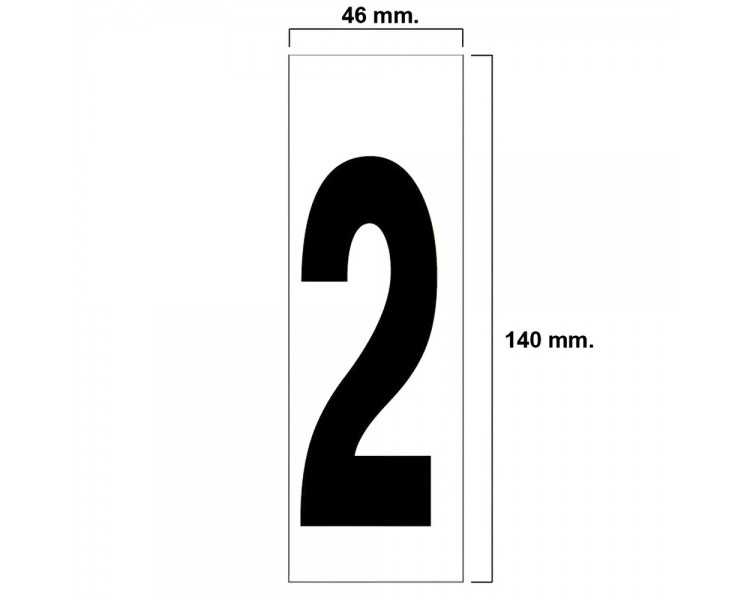 Numero Adhesivo 46x140 mm.   Nº 2