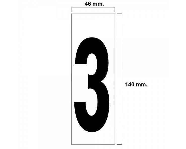 Numero Adhesivo 46x140 mm. Nº 3