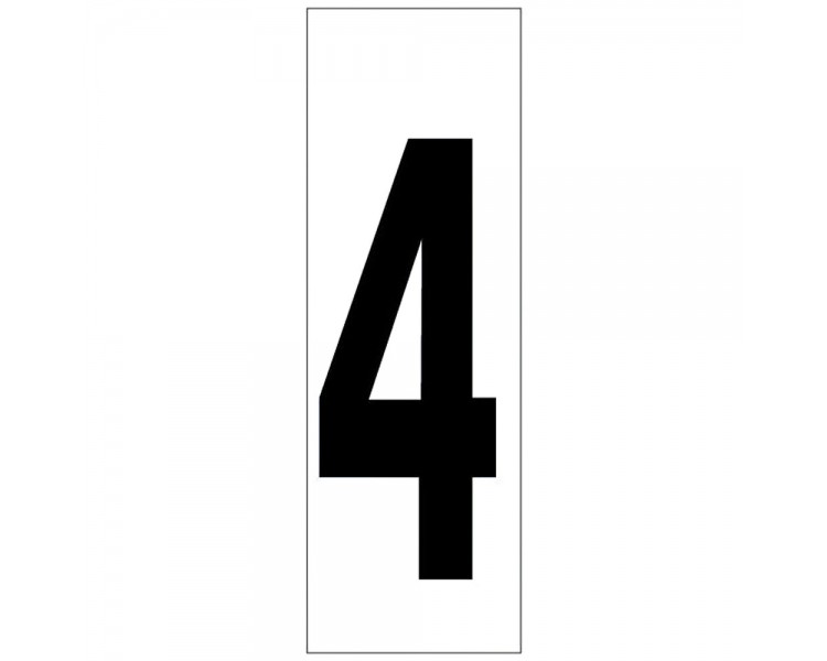 Numero Adhesivo 46x140 mm.   Nº 4