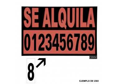 Numero Adhesivo 46x140 mm.   Nº 4