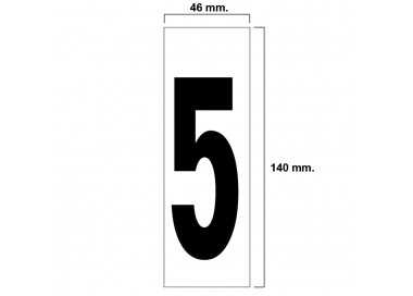 Numero Adhesivo 46x140 mm.   Nº 5