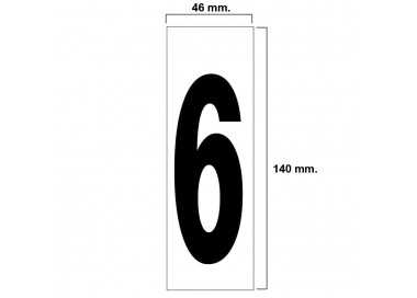 Numero Adhesivo 46x140 mm.   Nº 6 / 9