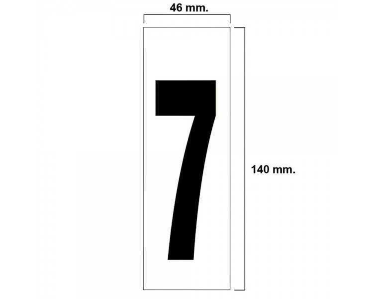 Numero Adhesivo 46x140 mm. Nº 7