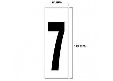 Numero Adhesivo 46x140 mm.   Nº 7