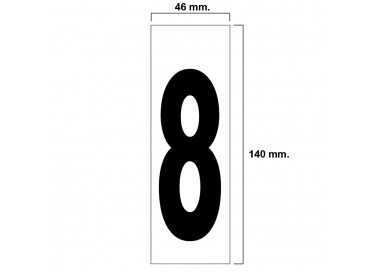 Numero Adhesivo 46x140 mm.   Nº 8