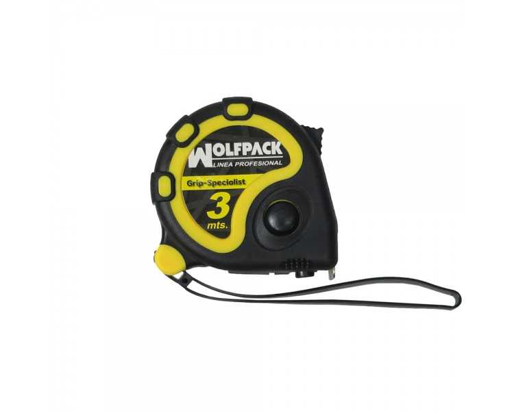 Flexometro 3 Metros Con Freno Wolfpack Grip Special