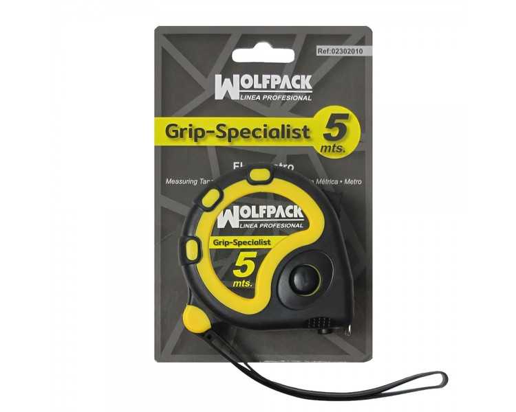 Flexometro 5 Metros Con Freno Wolfpack Grip Special