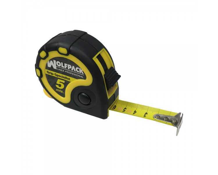 Flexometro 5 Metros Con Freno Wolfpack Grip Special