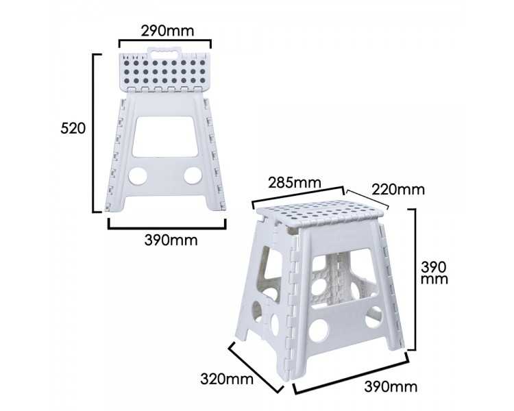 Taburete Plegable 29x22x39 cm.