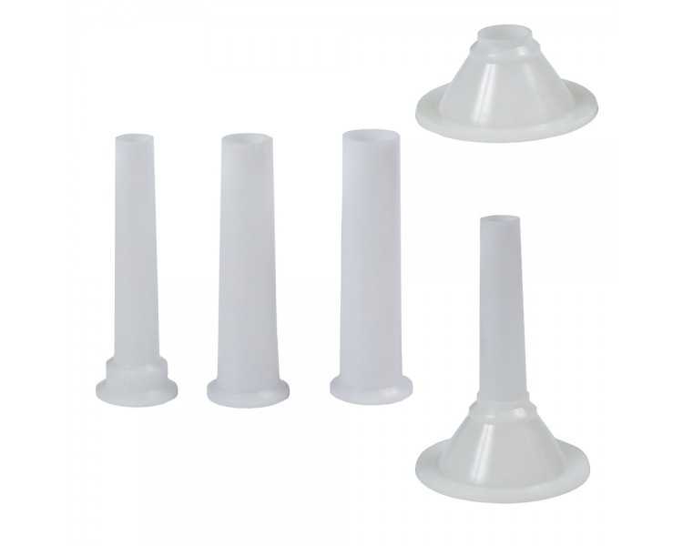 Juego Embudos Plastico Para Maquina Picar Carne Nº 32 (4 Piezas)