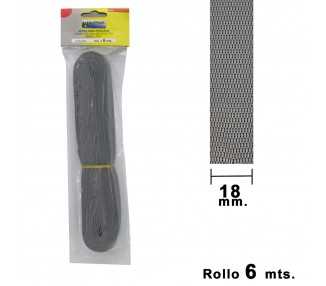 Cinta Persiana Wolfpack Gris 18 mm. Rollo 6 Metros