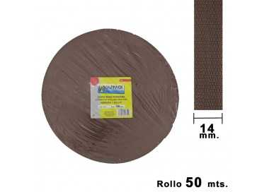 Cinta Persiana Wolfpack Marrón 14 mm. Rollo 50 Metros
