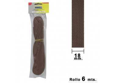 Cinta Persiana Wolfpack Marrón 18 mm. Rollo 6 Metros