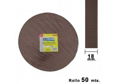 Cinta Persiana Marrón 18 mm. Rollo 50 Metros
