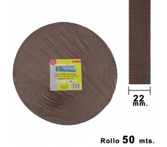 Cinta Persiana Wolfpack Marrón 22 mm. Rollo 50 Metros