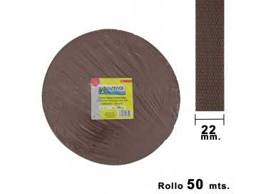 Cinta Persiana Wolfpack Marrón 22 mm. Rollo 50 Metros