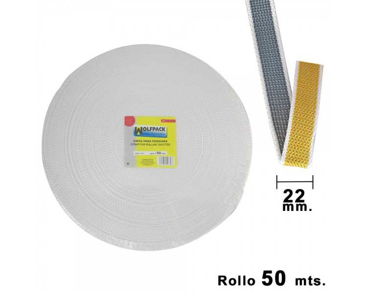 Cinta Persiana Wolfpack Bicolor 22 mm. Rollo 50 metros