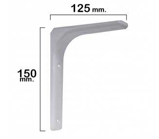 Palomilla Reforzada Blanca   150x125 mm.