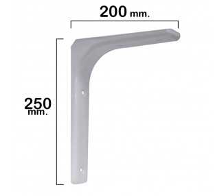 Palomilla Reforzada Blanca   250x200 mm.