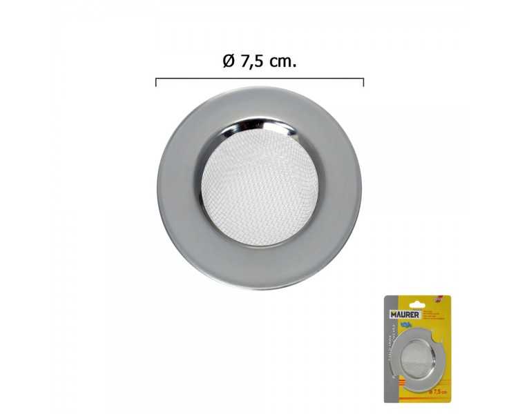 Filtro Cestillo Malla para Lavabo / Fregadero Inoxidable 7,5 cm.