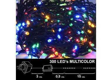 Luces Navidad 300 Leds Luz Multicolores Interior / exterior (IP44)