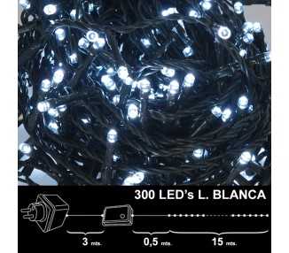 Luces Navidad 300 Leds Luz Blanca Interior / exterior (IP44)