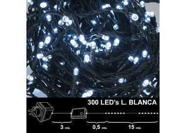 Luces Navidad 300 Leds Luz Blanca Interior / exterior (IP44)