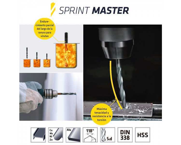 Broca Alpen Hss Sprint Master Ø 2,50 mm. (Blister 3 piezas)