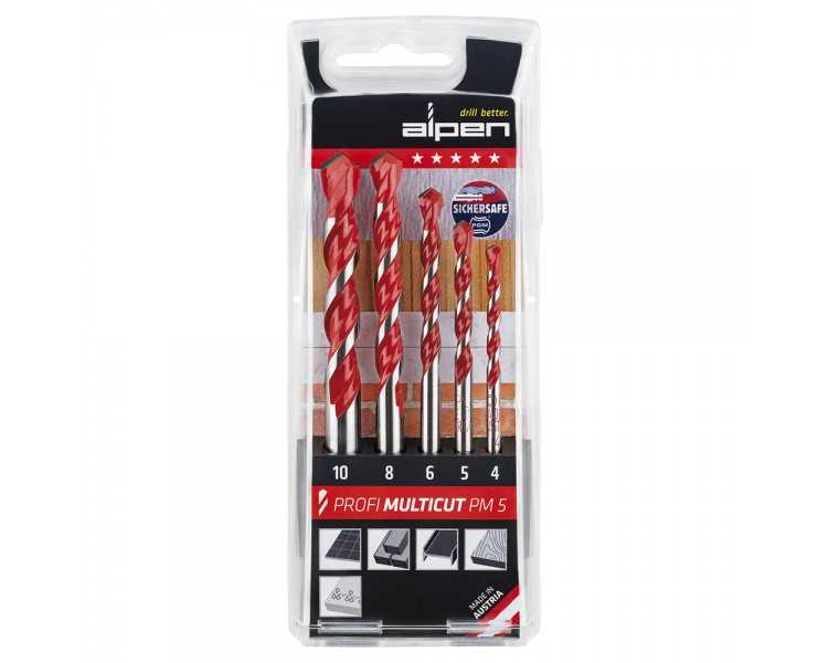 Estuche Brocas Alpen Multiusos / Universal Cilindrica   5 Piezas