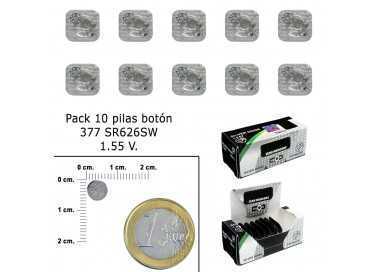 Pila Boton Oxido De Plata 377 / SR626SW (Caja 10 Pilas)