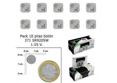 Pila Boton Oxido De Plata 371 / SR920SW (Caja 10 Pilas)
