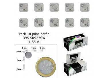 Pila Boton Oxido De Plata 395 / SR927SW (Caja 10 Pilas)