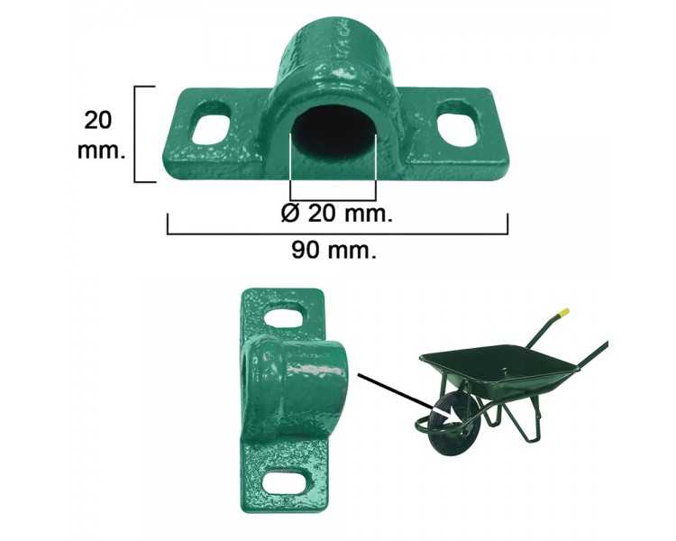 Cojinete Metal Para Carretilla Obra Verde