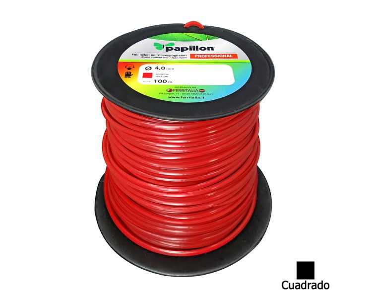 Hilo Nylon Cuadrado Profesional  Ø 4,0 mm (Bobina 100 Metros)