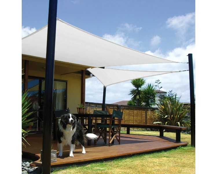 Toldo Vela Sombra Jardin Cuadrada 3,6x3,6 metros Blanca