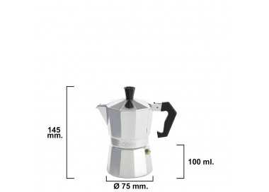 Cafetera Aluminio 2 Tazas (100 ml.) Classic