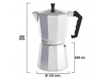 Cafetera Aluminio 12 Tazas (600 ml.) Classic