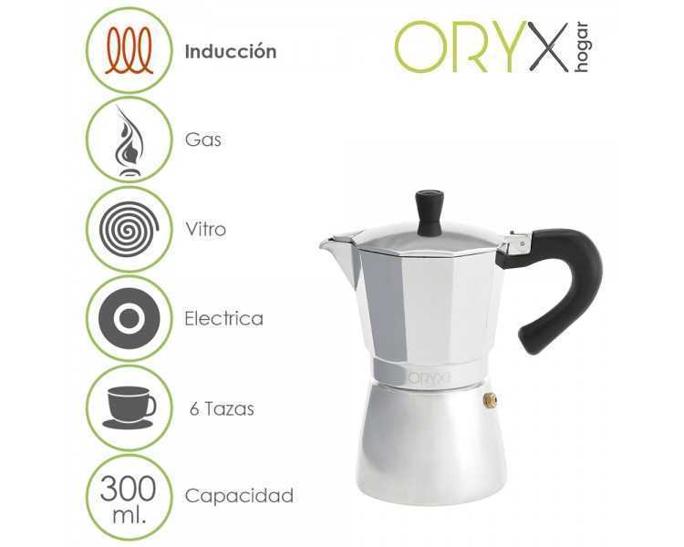 Cafetera Inducción Aluminio 6 Tazas (300 Ml.)
