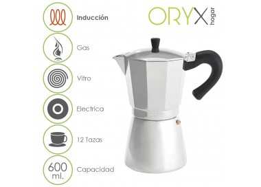 Cafetera Inducción Aluminio  12 Tazas (600 Ml.)