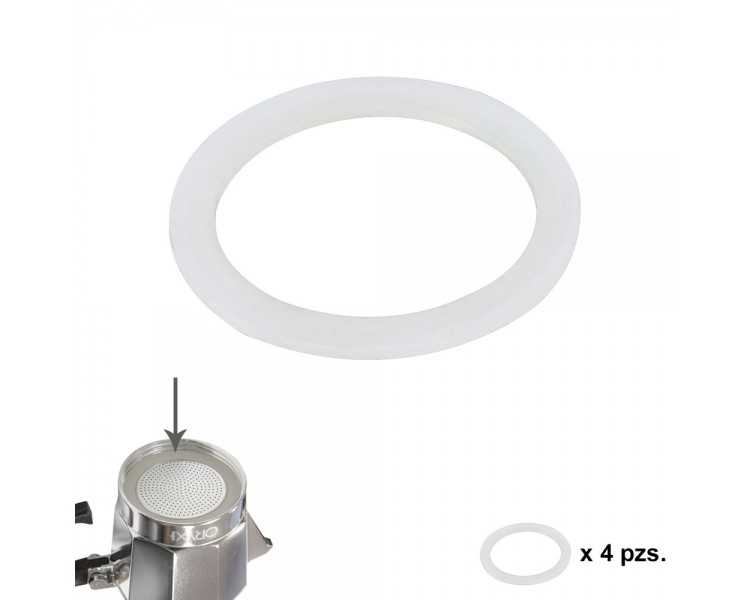 Junta Goma Silicona Cafetera Aluminio Classic / Inducción 2 Tazas (4 Unidades)