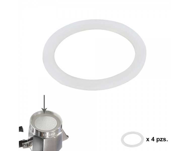Junta Goma Silicona Cafetera Aluminio Classic / Inducción 6 Tazas (4 Unidades)