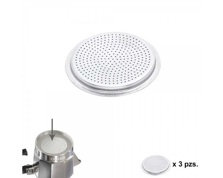 Filtro Cafetera Aluminio Classic / Inducción 6 Tazas (3 Unidades)