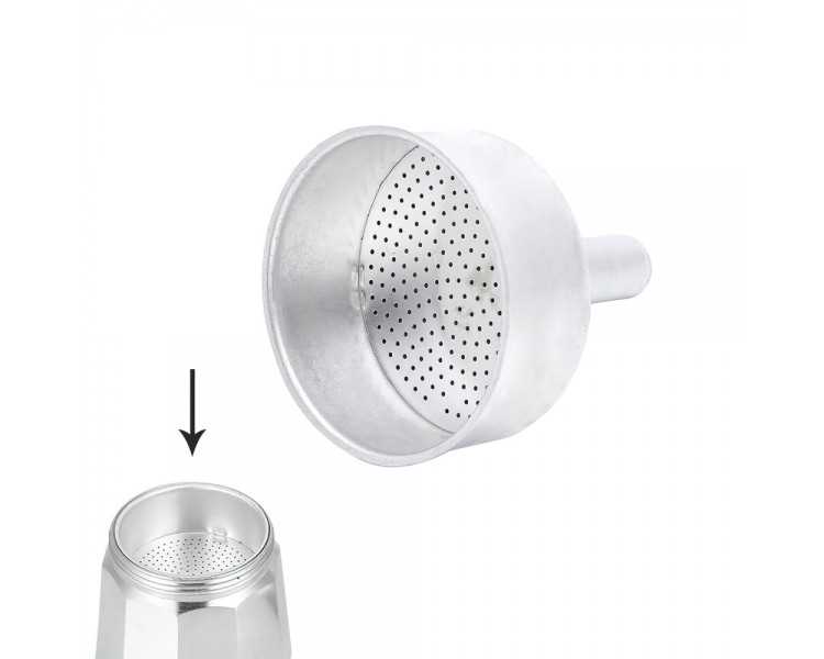 Embudo Cafetera Aluminio Classic / Inducción 6 Tazas